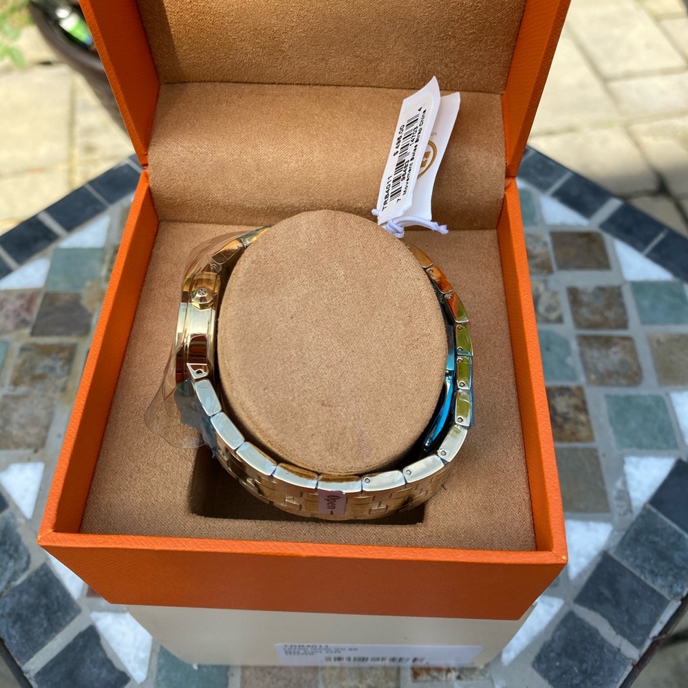 Tory Burch Reva Ivory Dial Ladies Gold Tone Watch - Picture 11 of 11